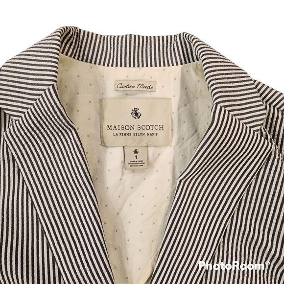 SCOTCH & Soda Maison Scotch Pin Stripe Button Front Blazer - small - Picture 5 of 9
